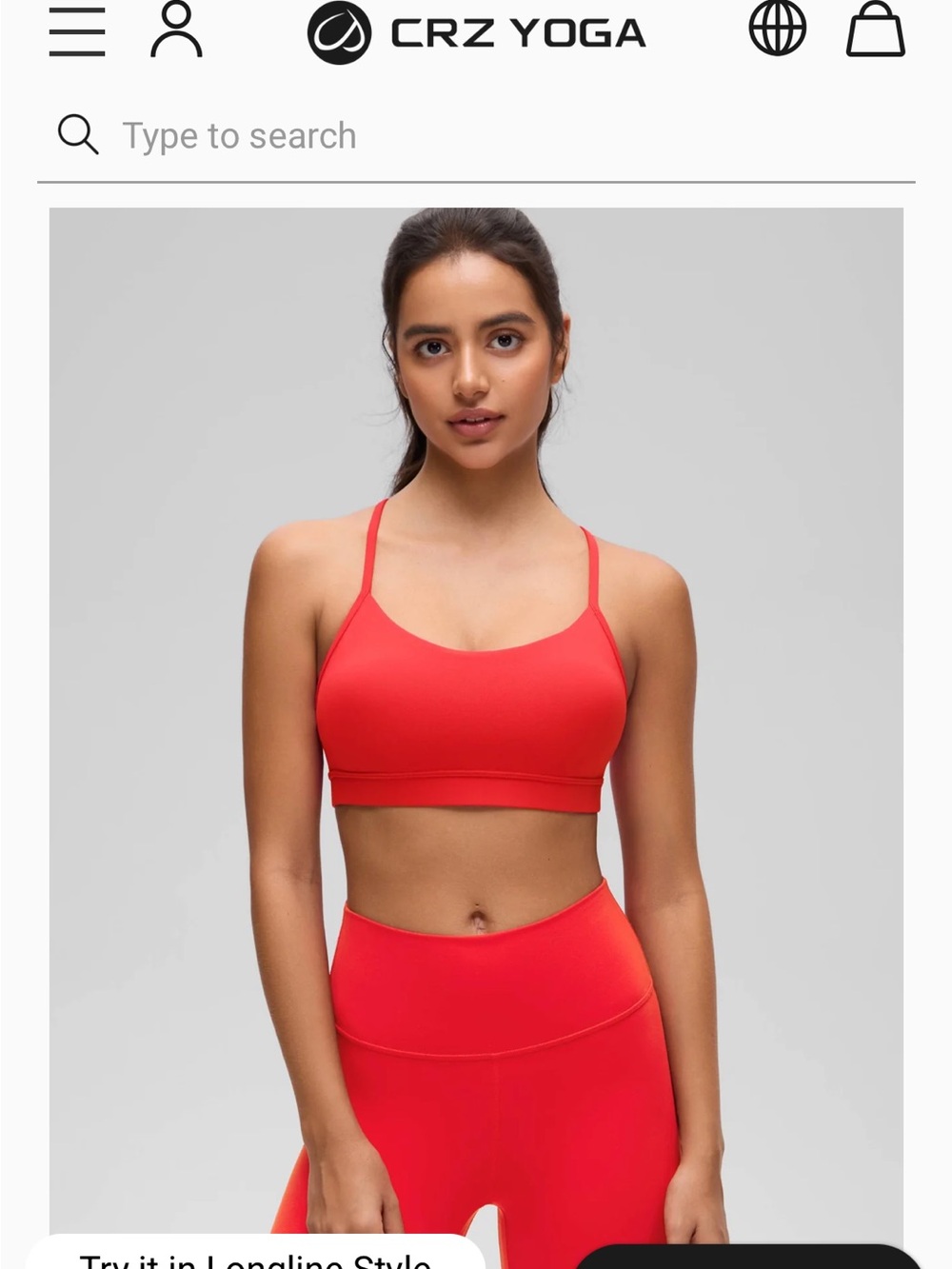 Red CRZ yoga sports bra! NWT size L